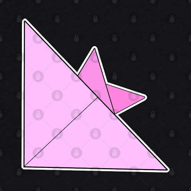 Fish Heartfish Origami Sticker Style Design by aaallsmiles